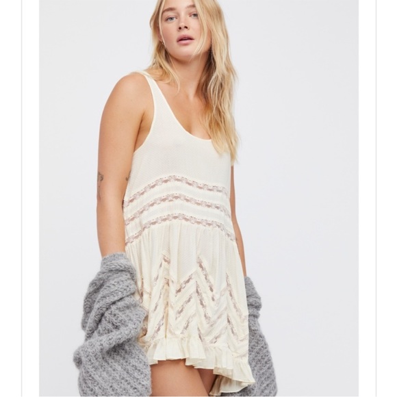 SOLD NWOT free people intimately voile lace detail tunic - Picture 5 of 11